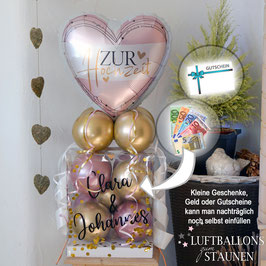 Ballon-Geschenk-Box: Zur Hochzeit