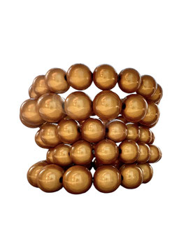 Moccabraun Perlenarmband