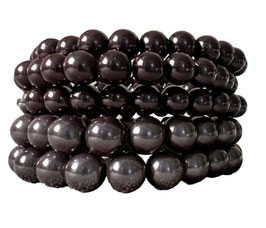 Schwarzes Perlenarmband