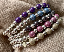 "ANIMA" Armband mit "Perlenprinz" Perlen (einseitig)  6 mm / 5 mm