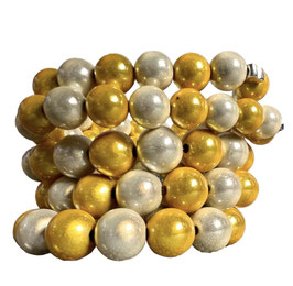 Champagner/gelbes Perlenarmband