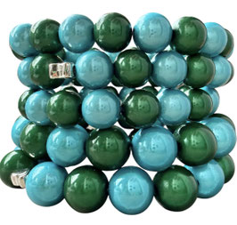 Türkis /dark green Perlenarmband