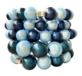 Hellblau /dark navy Perlenarmband