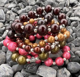 Exklusives Perlenarmband "Perlenmix" 8 mm & 4 mm Silberperlen