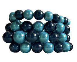 Dark navy / türkises Perlenarmband