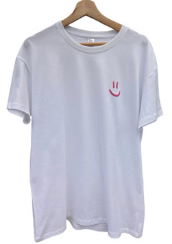 Weißes Statement T-Shirt mit Smiley