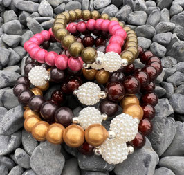 Exklusives Perlenarmband "Bubble" mit einer weißen Perle in 12 mm Perlengröße