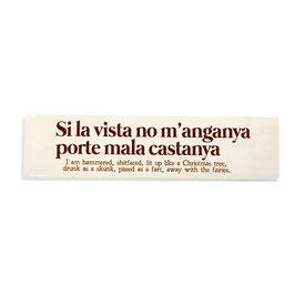 Si la vista no m'anganya, porte mala castanya
