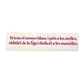 Si tens el monyo blanc i pèls a les orelles, oblida't de la figa i dedica't a les mamelles