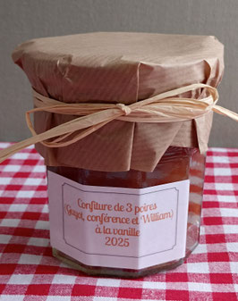 Confiture de 3 poires à la vanille