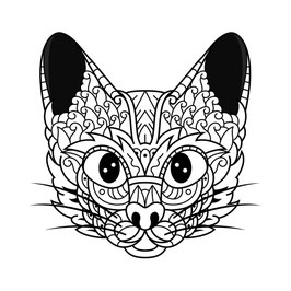 Hinduistischer Katzenkopf