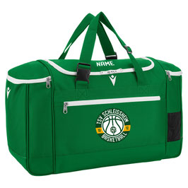 MACRON Trip Sporttasche grün mit rundem TSV Schleissheim Logo und Wunschname