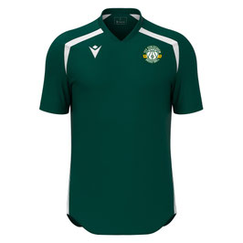 MACRON WYRM Shootingshirt grün/weiß mit kleinem runden TSV Schleissheim Logo und Wunschname