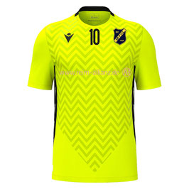 MACRON SCORPIO ECO Shirt kurzarm Neon-Gelb mit SC MYHL Logo, Wunschname und Wunschnummer