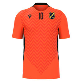 MACRON SCORPIO ECO Shirt kurzarm Orange mit SC MYHL Logo und Wunschnummer