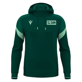 MACRON ALCHEMIST Sweatshirt-Hoodie grün mit kleinem eckigen TV Schleissheim Logo in grün