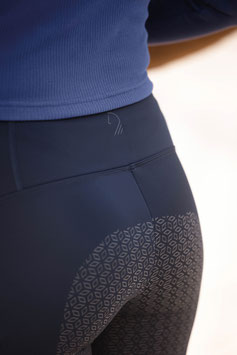 ST【H】Riding leggings -Arezzo- silicone full seat　（deep blue/32-34）15378