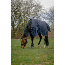 【E】EQUITHÈME Turnout Rug – Anatomic 1200D(Navy blue/50 g/m²)