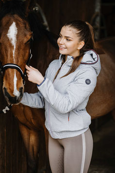 【E】Veste Softshell EQUITHÈME -Mona-(Chiné grey)