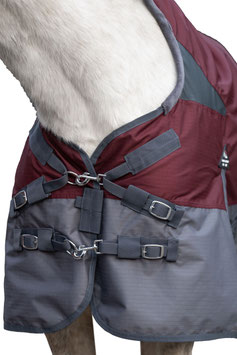 【H】Highneck rug -Yukon- 600D, 100g filling(dark red/grey)  14814