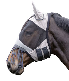 【H】Anti-fly mask -Fringes-12788(silver/grey )