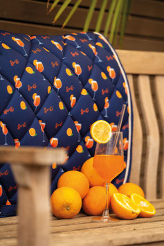 【H】Saddle cloth -Splash-（darkblue/orange） 15940