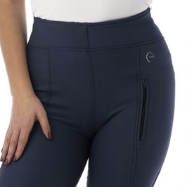 【E】EQUITHÈME "DOLOMYT" SOFTSHELL BREECHES, SILICON SEAT(Navy blue )