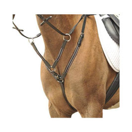 【H】Breastplate/martingale silver fittings 6207