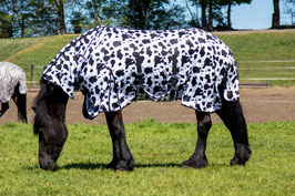 【H】Fly rug with neck -Cow-12449(black/white)