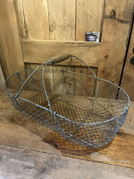 Antieke draadmand plukmand