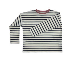 Luca - Shirt oversized navy-creme gestreift
