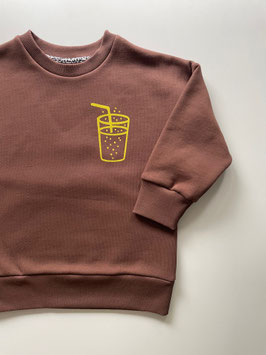 Sandro - Sweatpulli braun mit Siebdruckmotiv