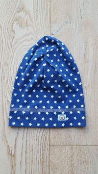 Beanie - royalblau mit Sternchen