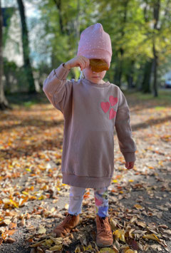 Olga - Sweatkleid mit Herzen Applikation