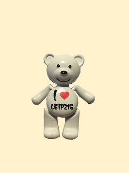 Magnet/ Relief/ Metall/ Teddy I ♥ Leipzig