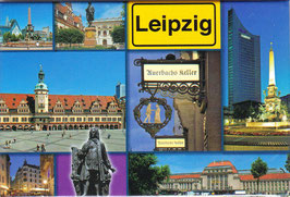 Magnet / mit Leipzig Ortsschild und 8 Ansichten