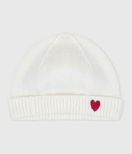 Cuffietta nascita ricamo cuore