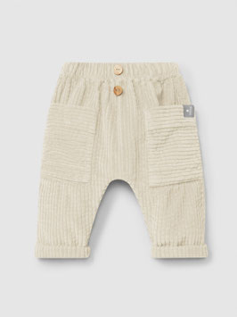 Pantaloni in velluto a coste con tasche e vita elasticizzata