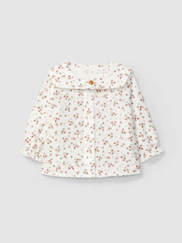 Blusa in mussola stampata a fiori