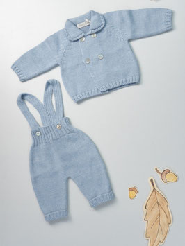 Set celeste salopette