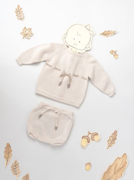 Completo unisex in cotone caldo beige