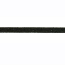 Plat imitatie leer koord 3 mm zwart