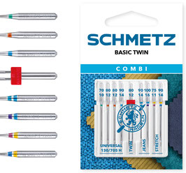 Schmetz Combi Basic Twin box met 9 naalden