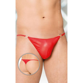 Tanga rojo con anillas