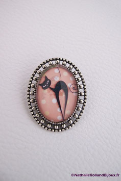 Broche chat noir