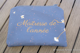 Pochette en canvas "Maîtresse de l'année "