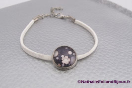 Bracelet "Fleurs chinoises blanches"