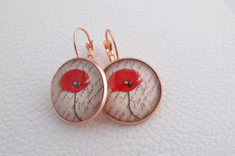 Boucles d'oreilles "coquelicot"