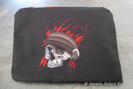 Pochette en canvas "TETE DE MORT"