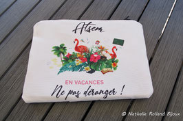 Pochette en canvas "Atsem en vacances "